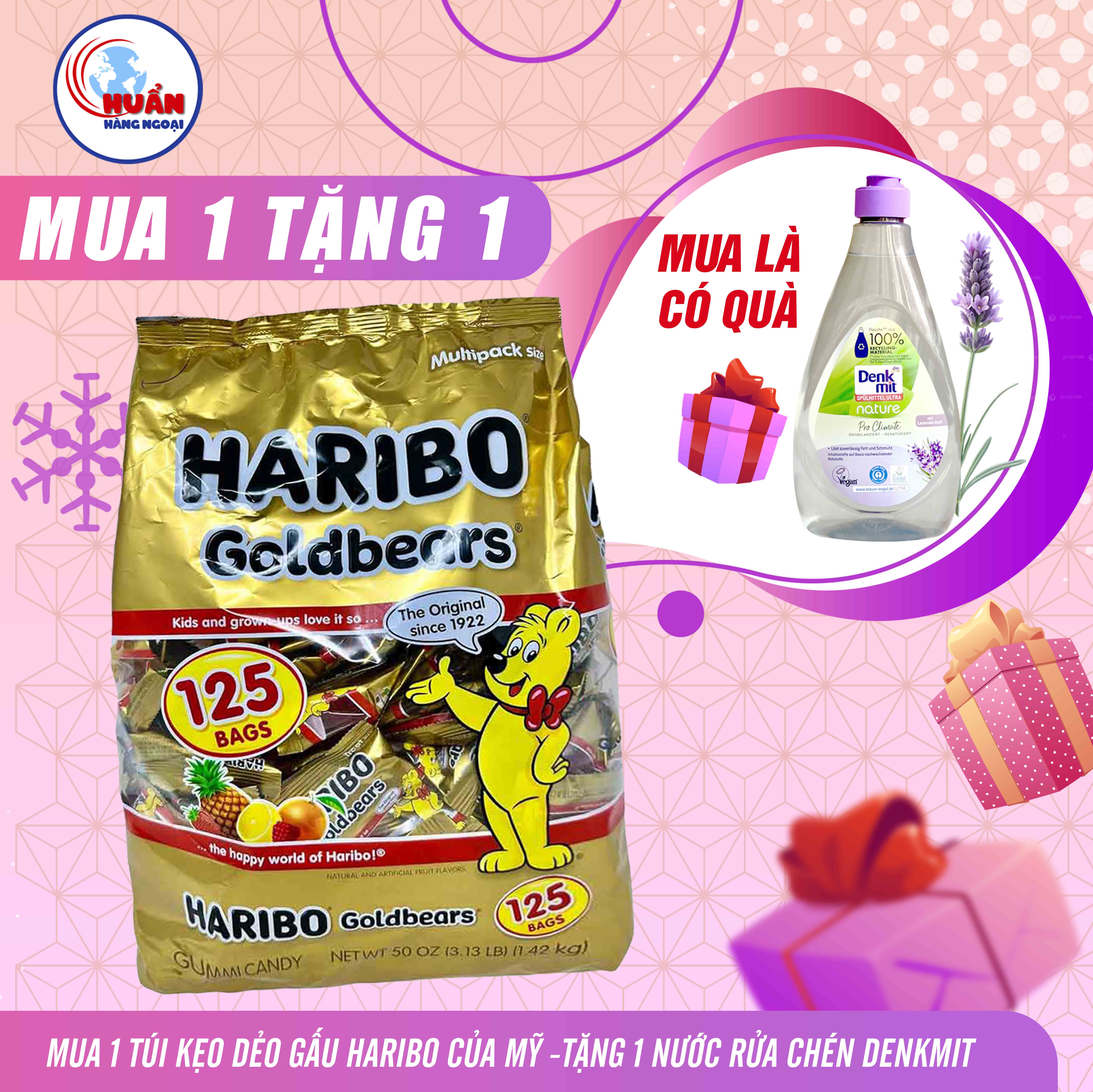 KẸO DẺO HARIBO NHẬP MỸ TÚI LỚN 125 GÓI
