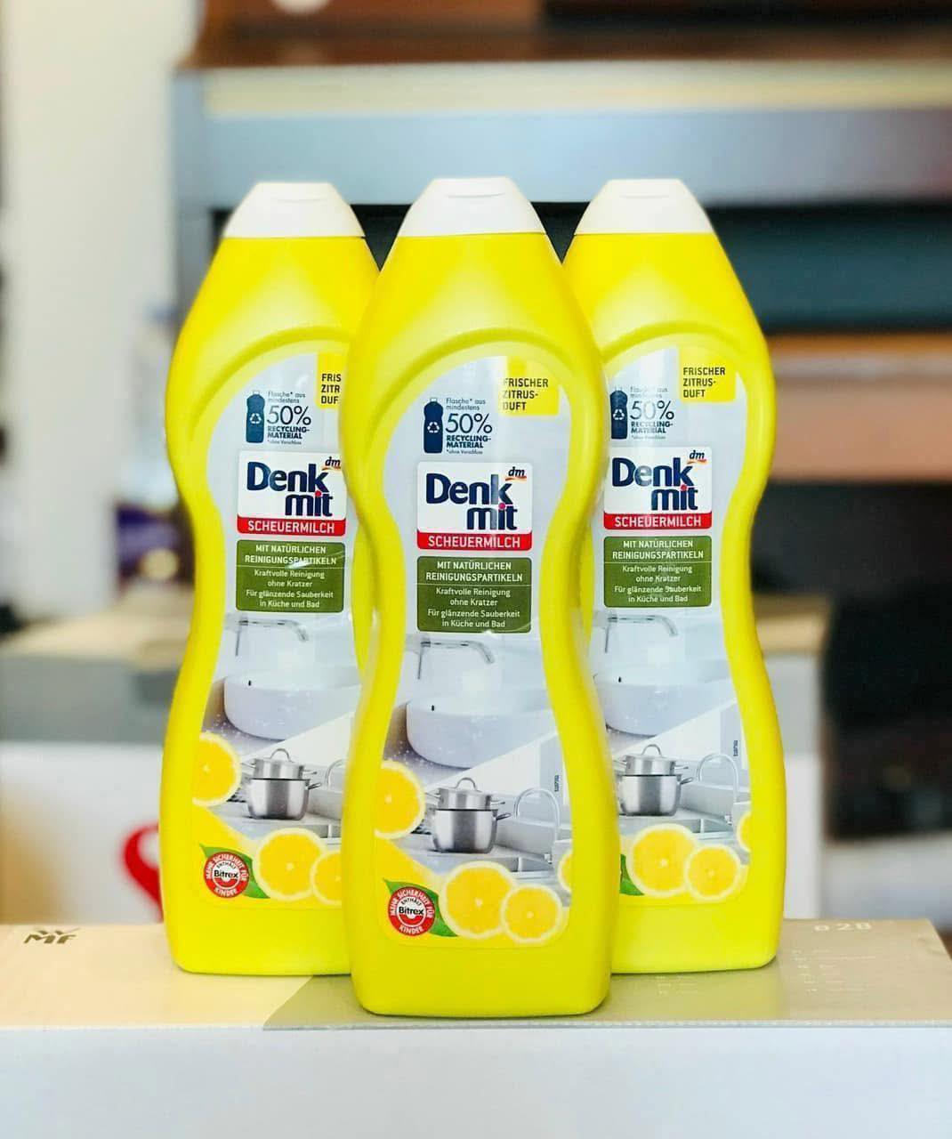 Kem tẩy đa năng Denkmit Scheuermilch dùng tẩy cho nhà bếp, (1 chai 750ml ️Hàng Authentic️)