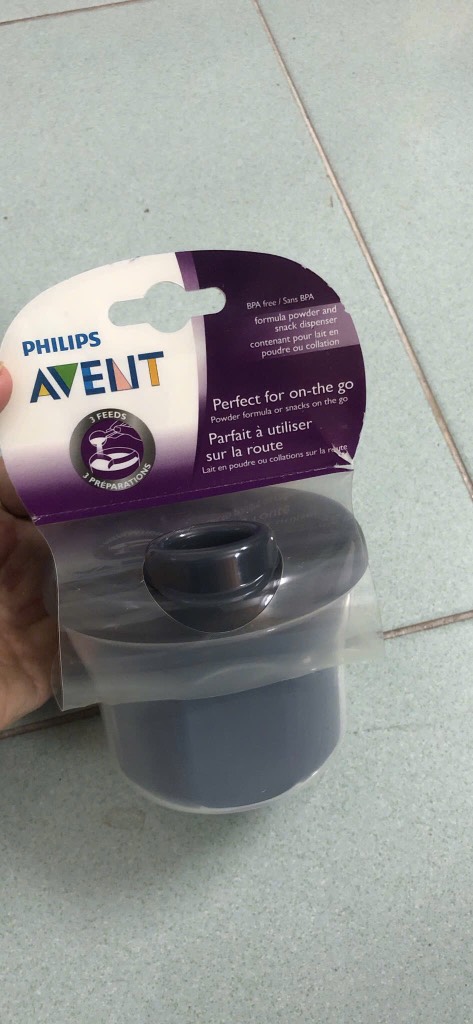 Hộp ngăn chia sữa bột Philips Avent Powder Xám