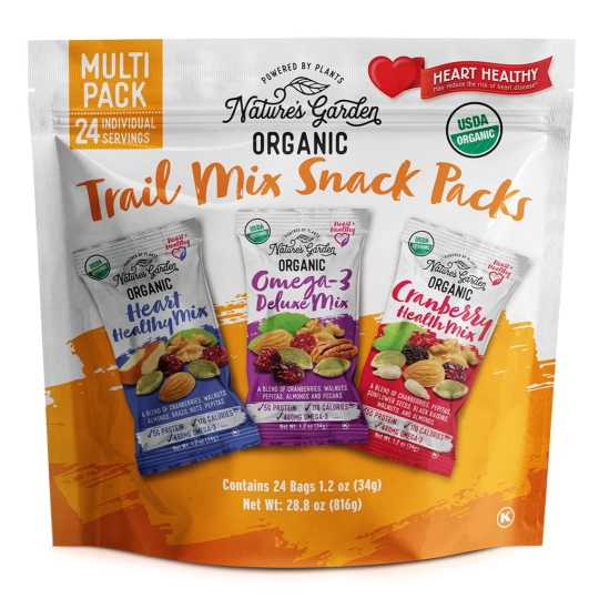 Hạt tổng hợp Trail Mix Snack Packs Nature’s Garden 24 gói
