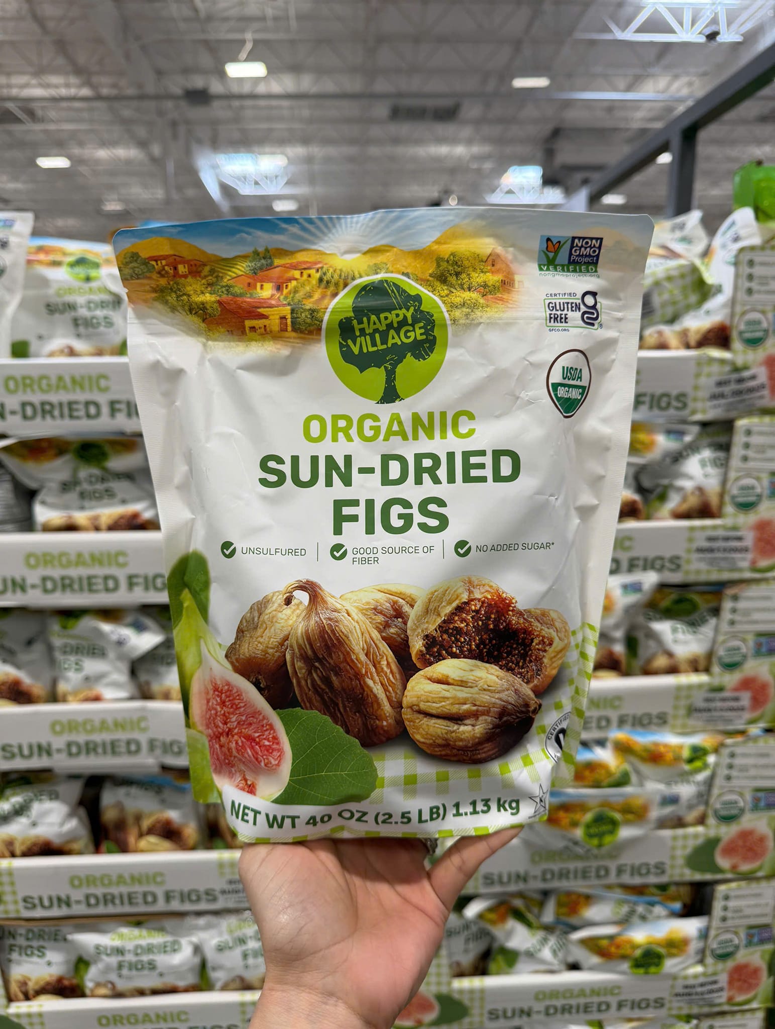 Sung hữu cơ sấy dẻo Happy Village Organic Sun-Dried Smyrna Figs
