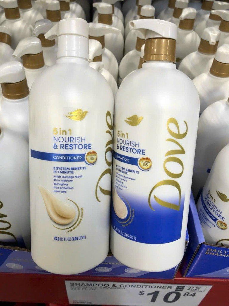 Dầu gội Dove 5in1 Nourish & Restore 1L