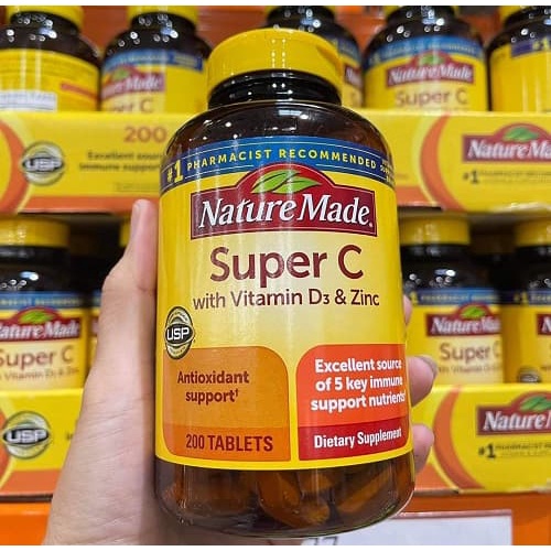 Viên uống hỗ trợ đề kháng Nature Made Super C (200 viên)