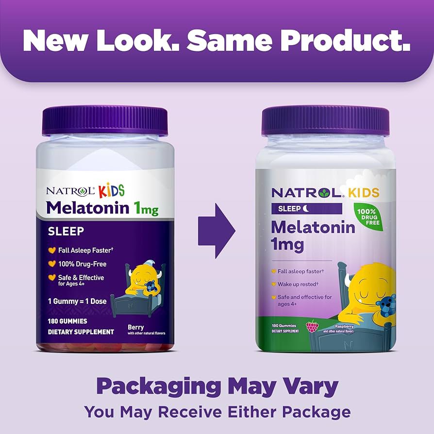 Air-Kẹo dẻo giúp bé ngủ ngon Natrol Kids Melatonin Gummies 90 viên Vị dâu