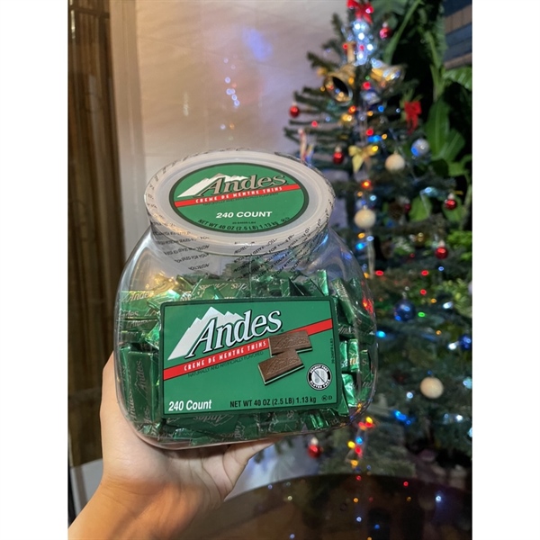 KẸO SÔ CÔ LA NHÂN BẠC HÀ - ANDES MINTS 240 THANH