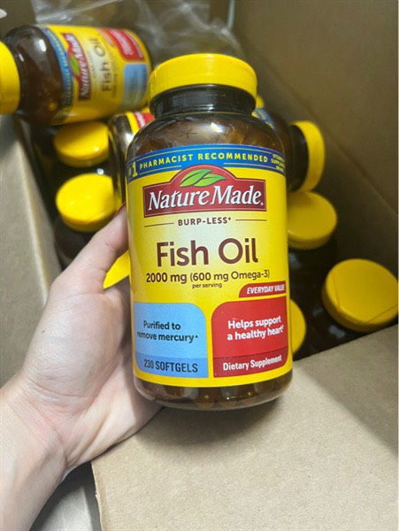 Viên dầu cá Nature Made Fish Oil 1200mg 360mg 230 viên