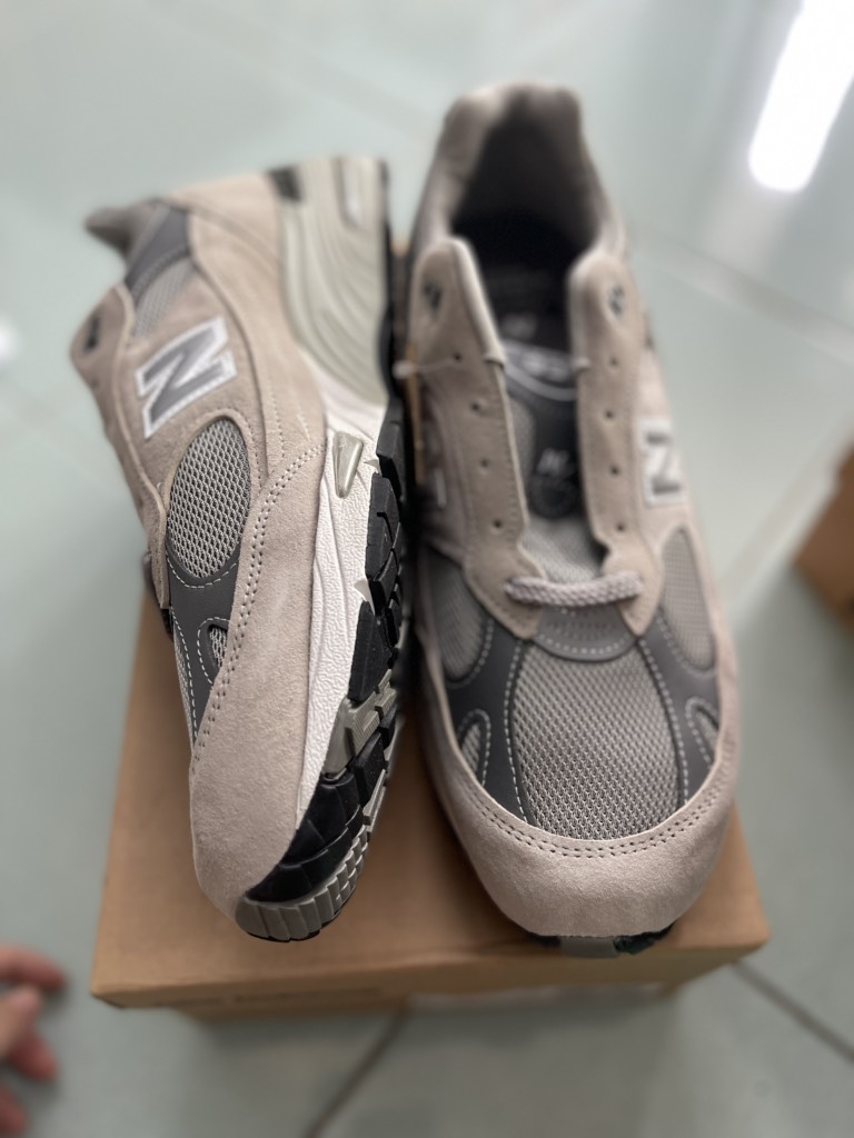 Giày Nam New Balance M991GL Classic Traditionnels Hộp Vàng  Đâm_Xám Nâu