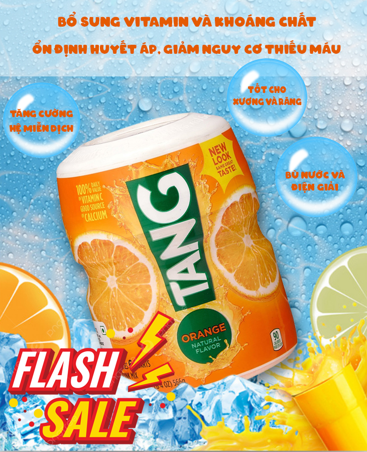 Bột cam TANG hàng Mỹ 566g