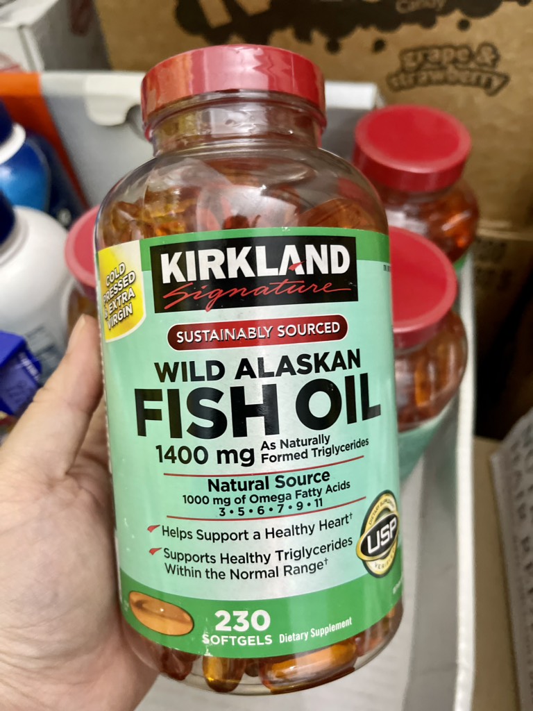 Viên Uống Dầu Cá Kirkland Wild Alaskan Fish Oil 1400mg 230viên
