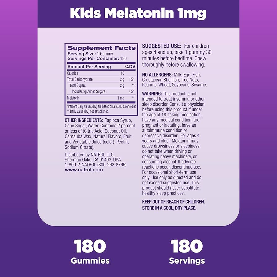 Air-Kẹo dẻo giúp bé ngủ ngon Natrol Kids Melatonin Gummies 90 viên Vị dâu