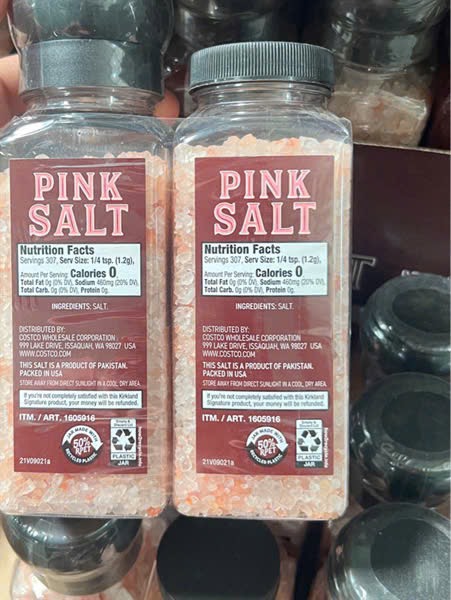 Set 2 Muối Hồng Pink Salt Kirkland Grinder with Refill (2*368.5g)