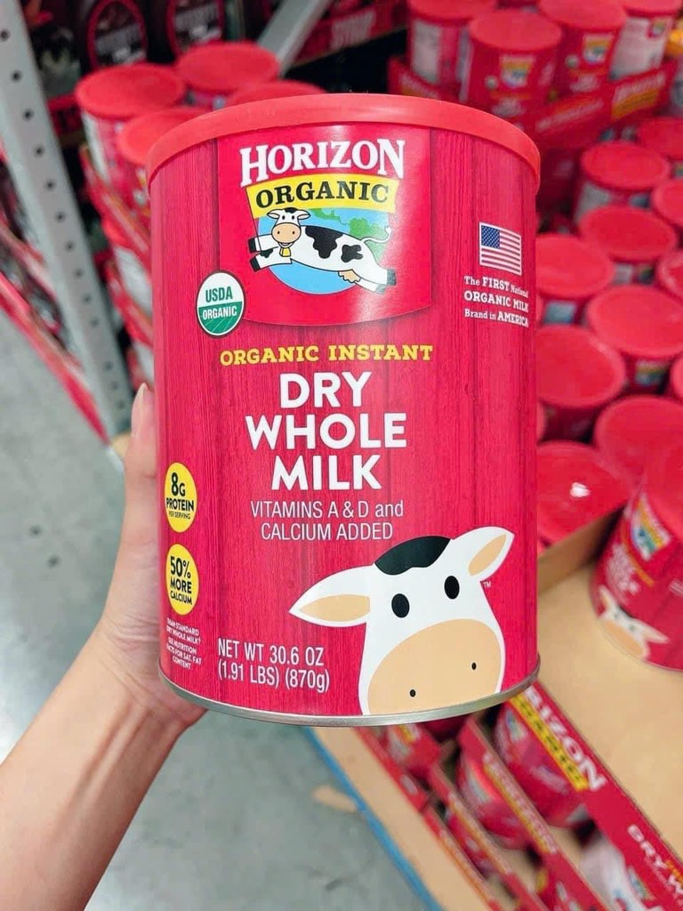 Sữa Tươi Nguyên Kem Dạng Bột Horizon Organic Instant Dry Whole Milk - 870g (Hộp)