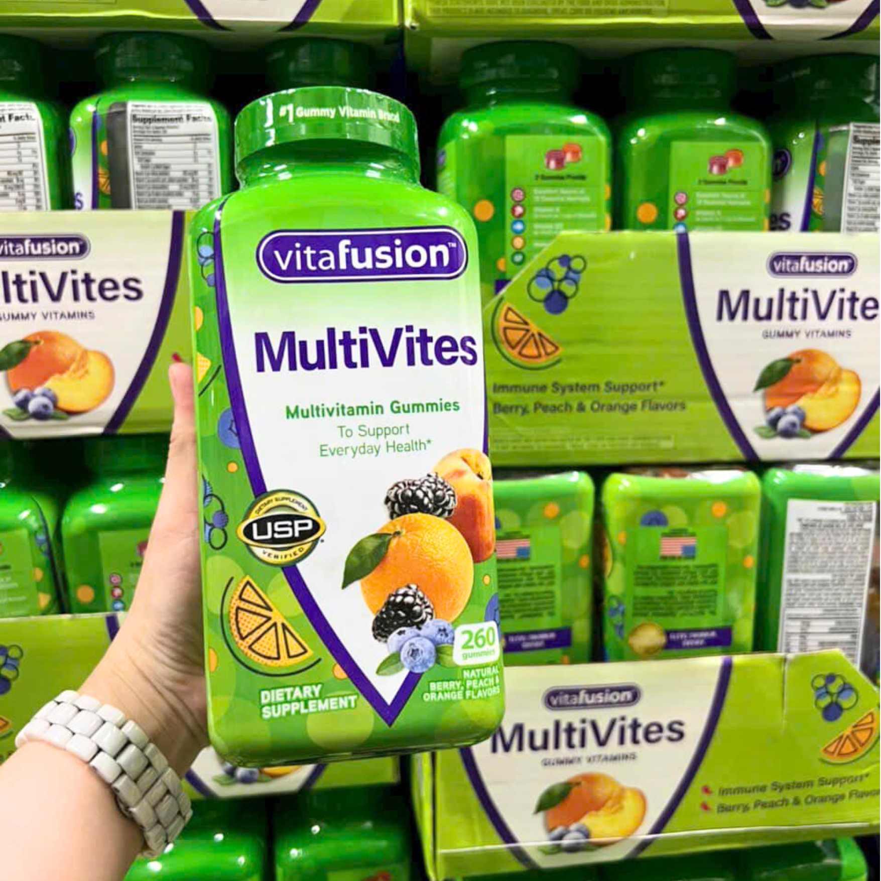 Kẹo dẻo vitamin tổng hợp Vitafusion MultiVites Multivitamin 260 viên
