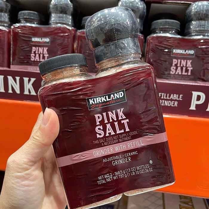 Set 2 Muối Hồng Pink Salt Kirkland Grinder with Refill (2*368.5g)