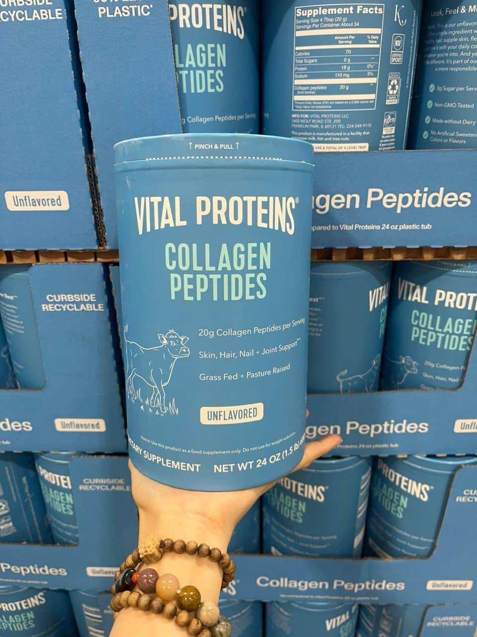 Bột Collagen Thủy Phân Vital Proteins Collagen Peptides 680g