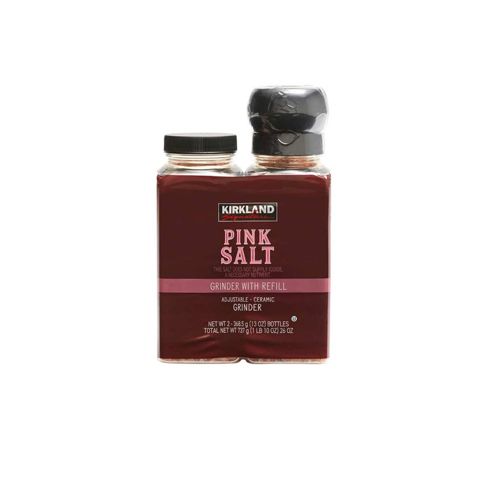 Set 2 Muối Hồng Pink Salt Kirkland Grinder with Refill (2*368.5g)