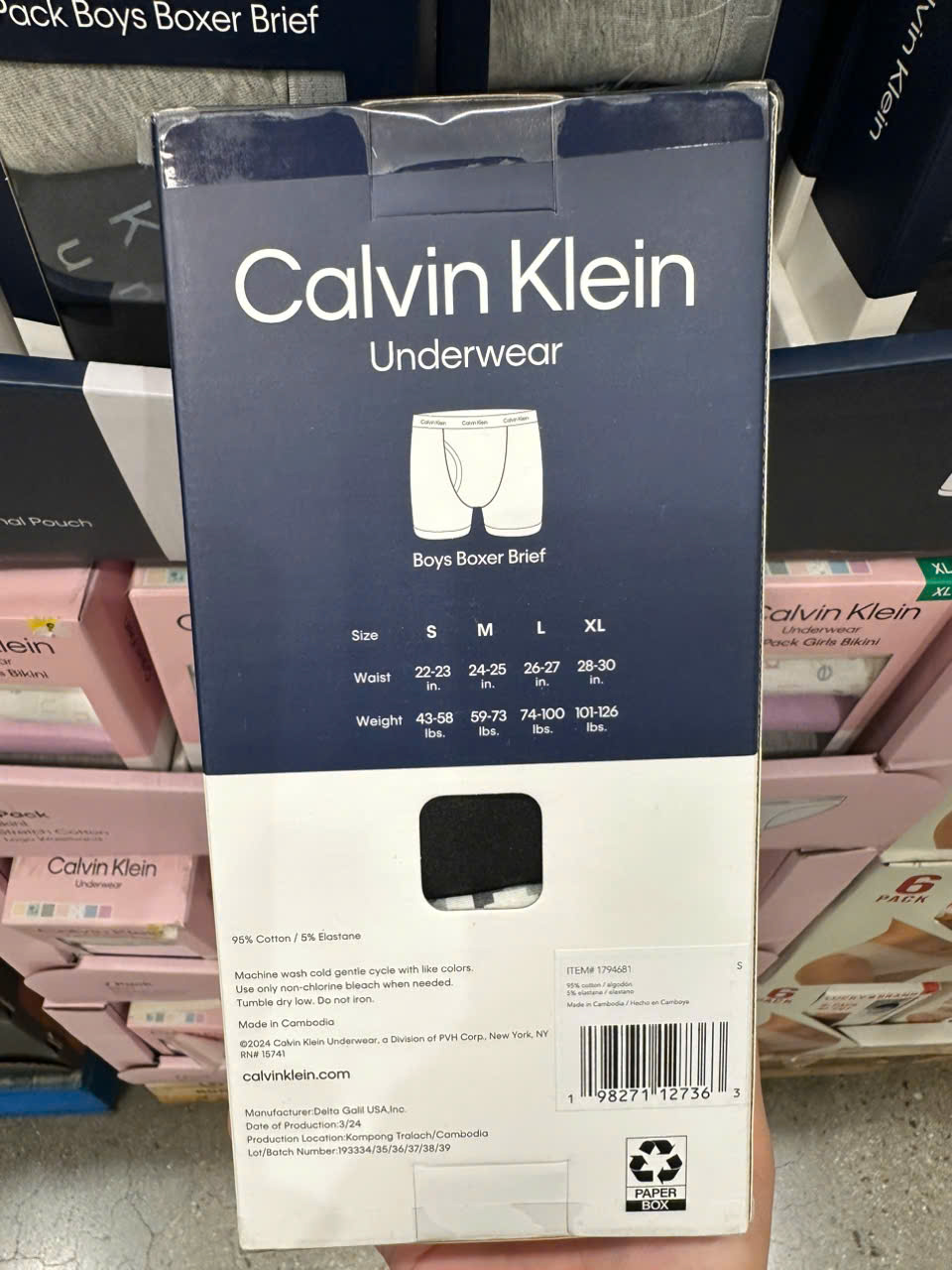 Set 6 quần chip dành cho bé trai CK Underwear Boy Bikini