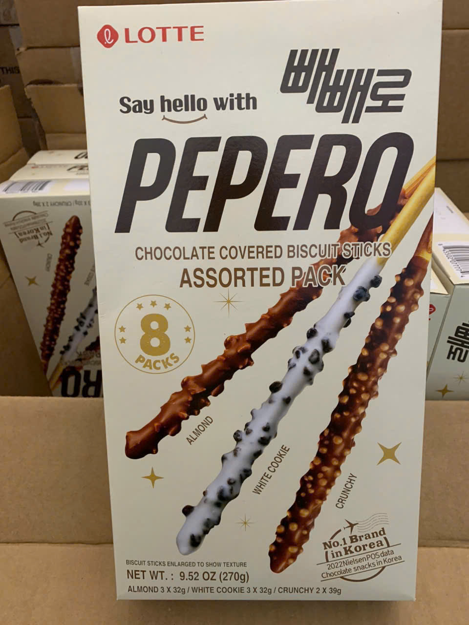 Bánh Que Phủ Socola Lotte Pepero Hộp 270gr