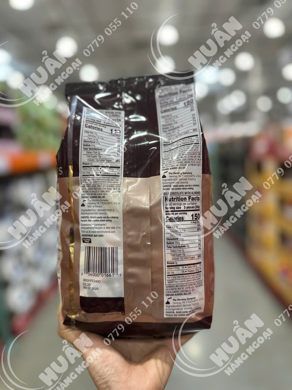 Kẹo socola Hershey's Nuggets Assortment 145 viên 1.47 kg