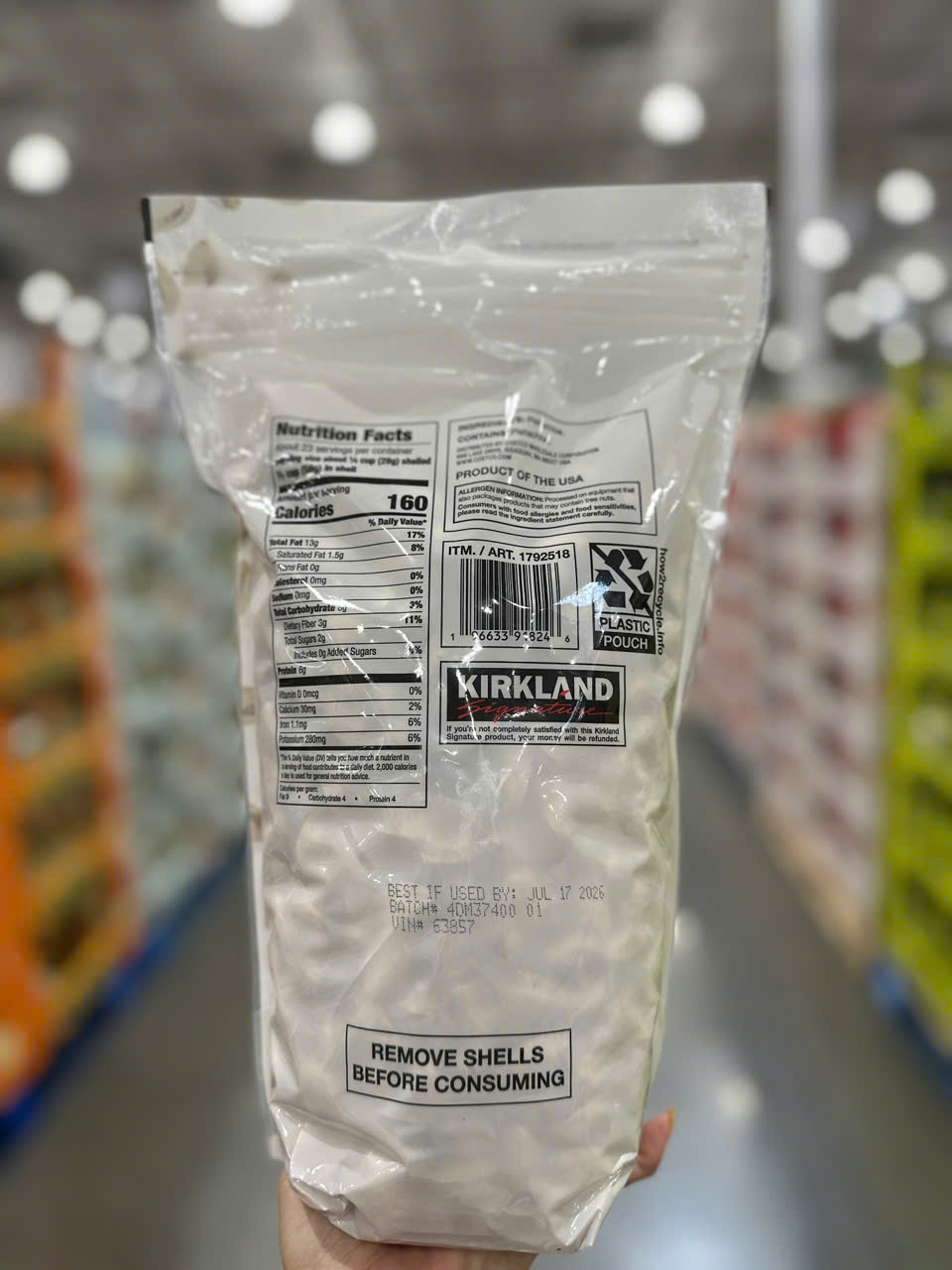 HẠT DẺ CƯỜI NGUYÊN VỎ - KIRKLAND SIGNATURE IN-SHELL PISTACHIOS, 1.36 KG