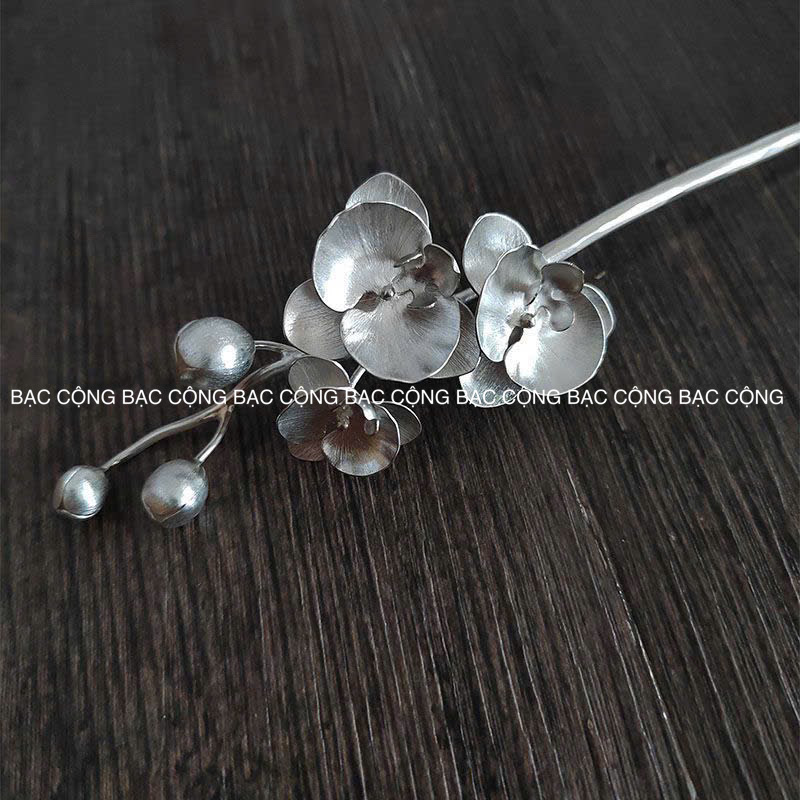 Trâm Bạc cài tóc Hoa Lan