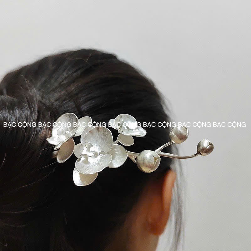 Trâm Bạc cài tóc Hoa Lan