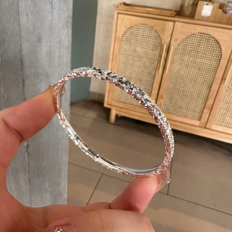 Vòng tay bạc phay nhũ lấp lánh bling