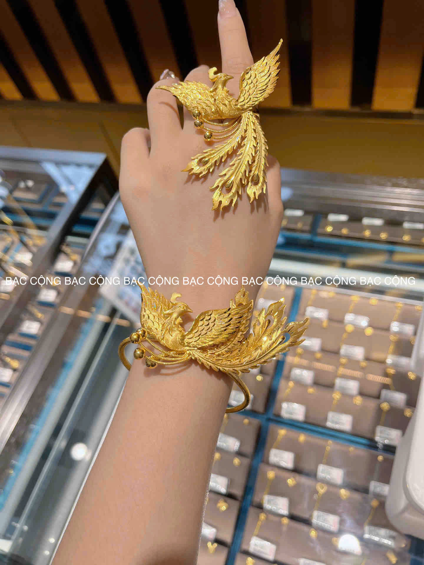Nhẫn bạc nguyên chất phượng ẩn
