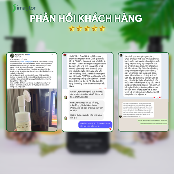 Sữa Rửa Mặt Tâm Bình An (da thường, da khô, da nhạy cảm)