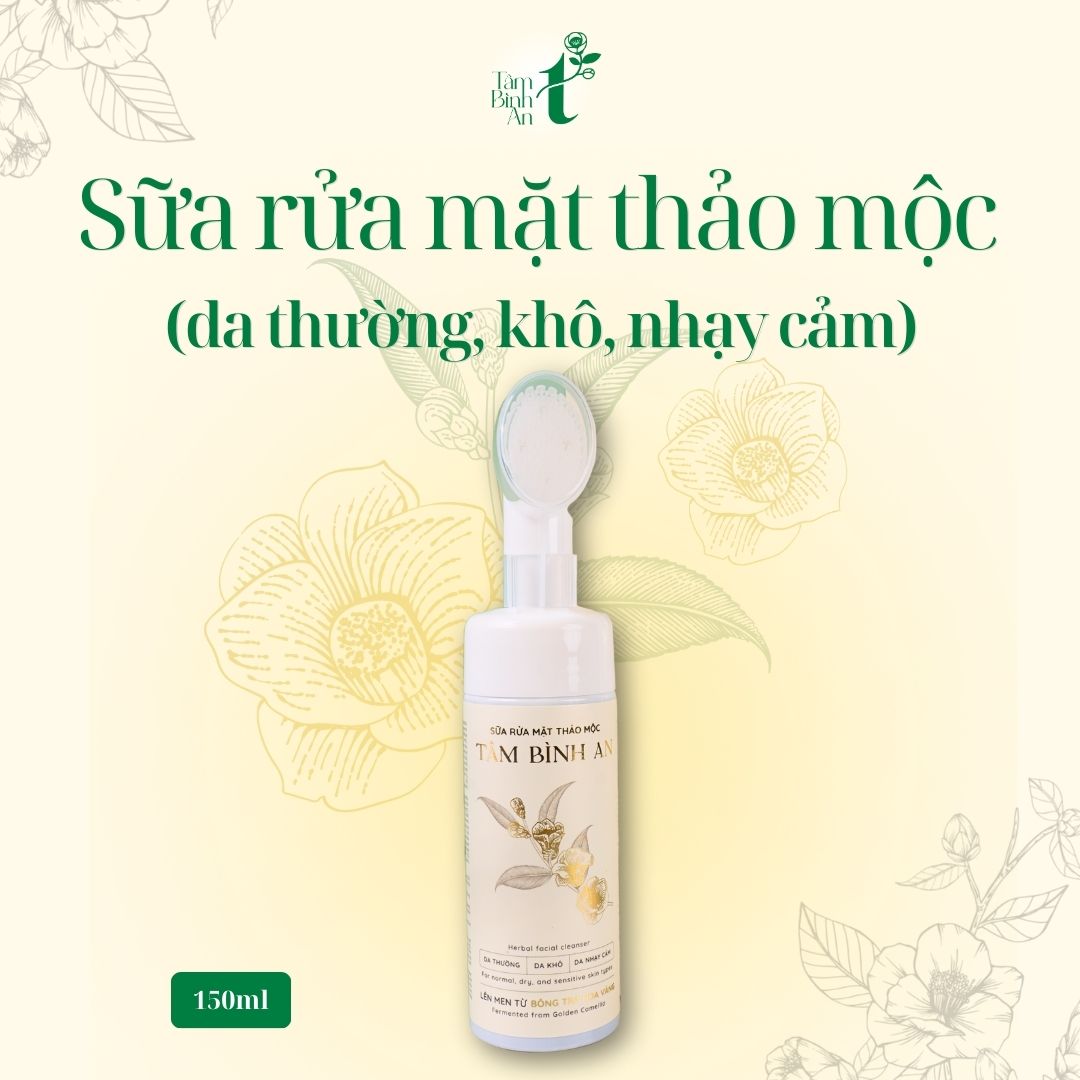 Sữa Rửa Mặt Tâm Bình An (da thường, da khô, da nhạy cảm)