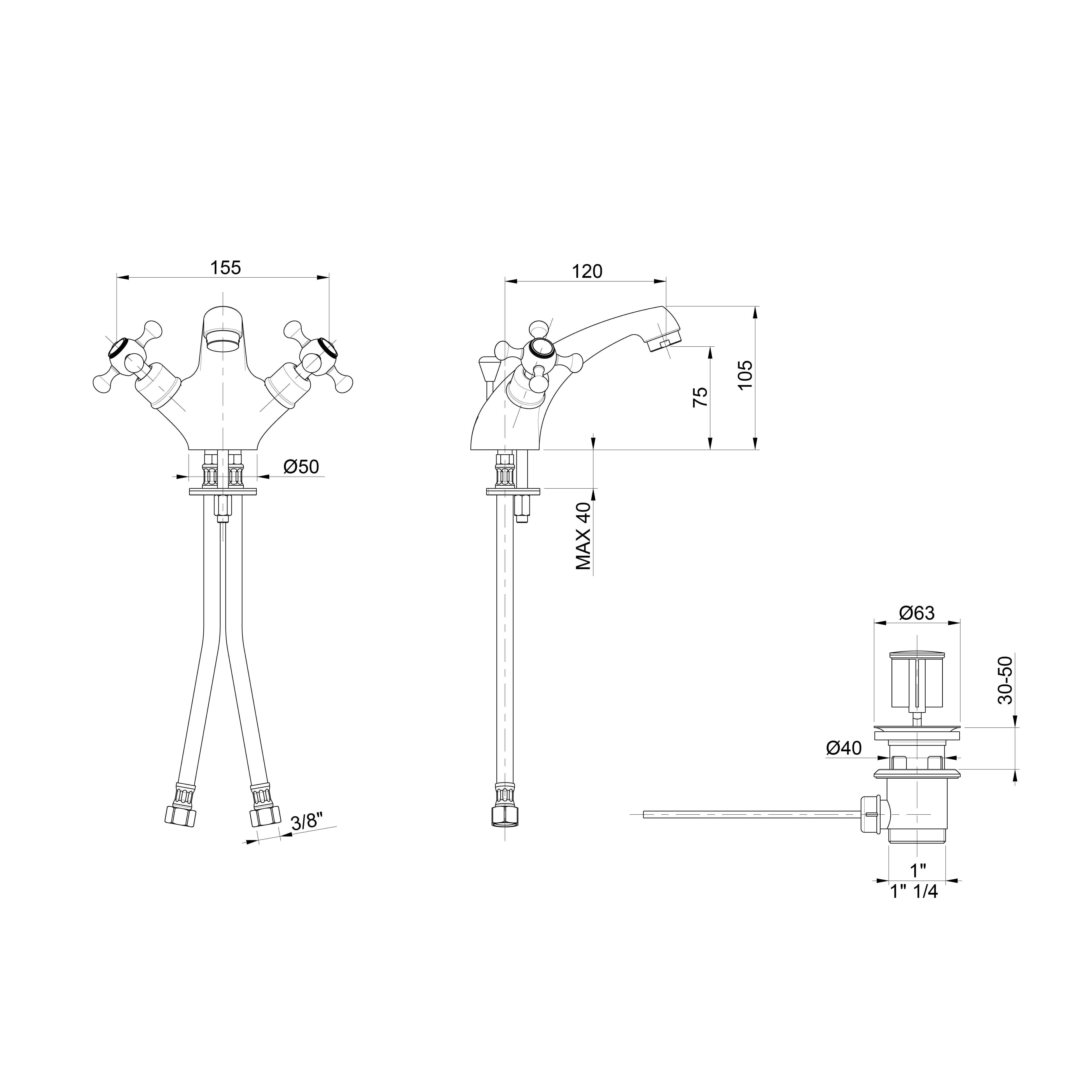 Vòi chậu lavabo I Crolla Cherie 1864CR