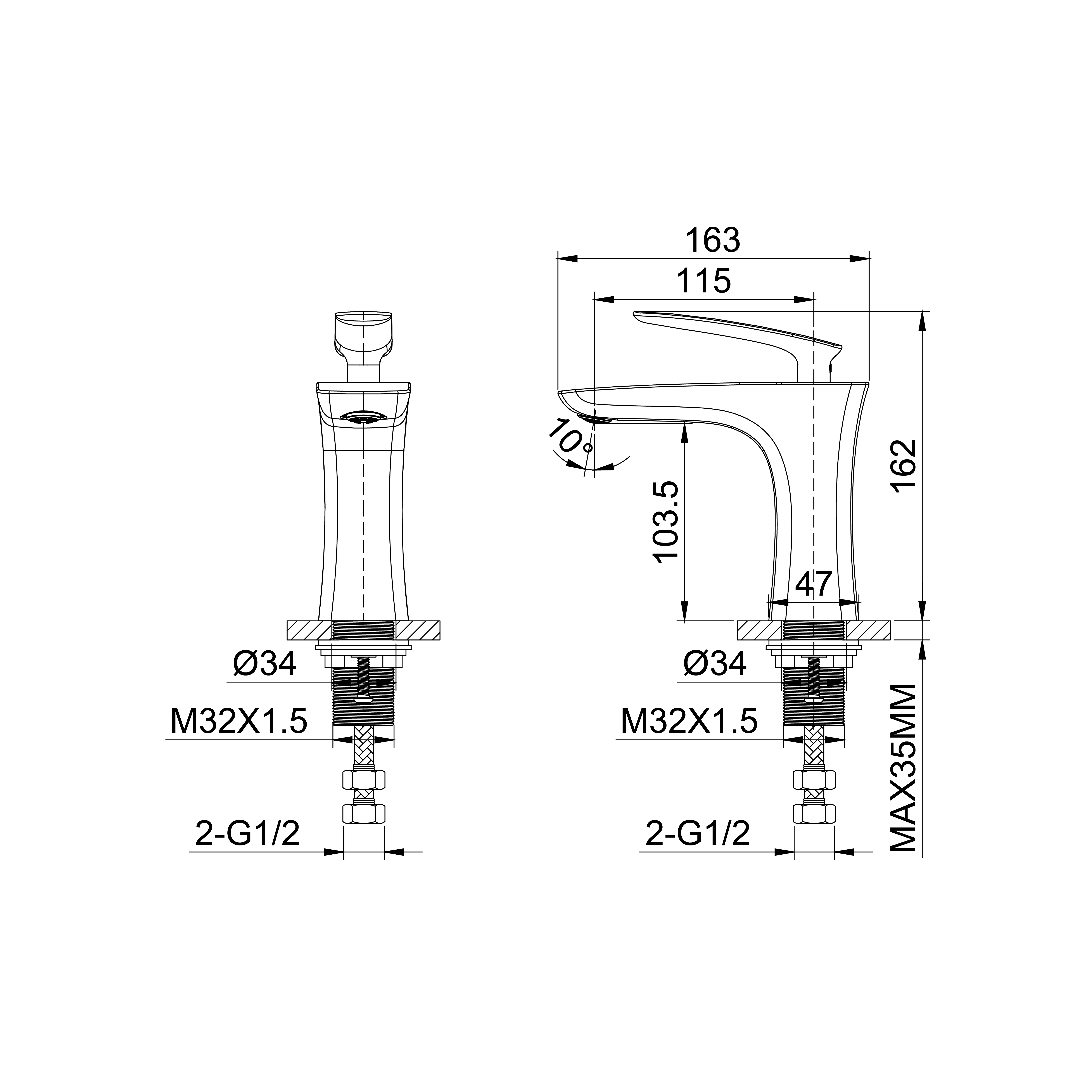 Vòi chậu lavabo I Crolla Julia 5728CR