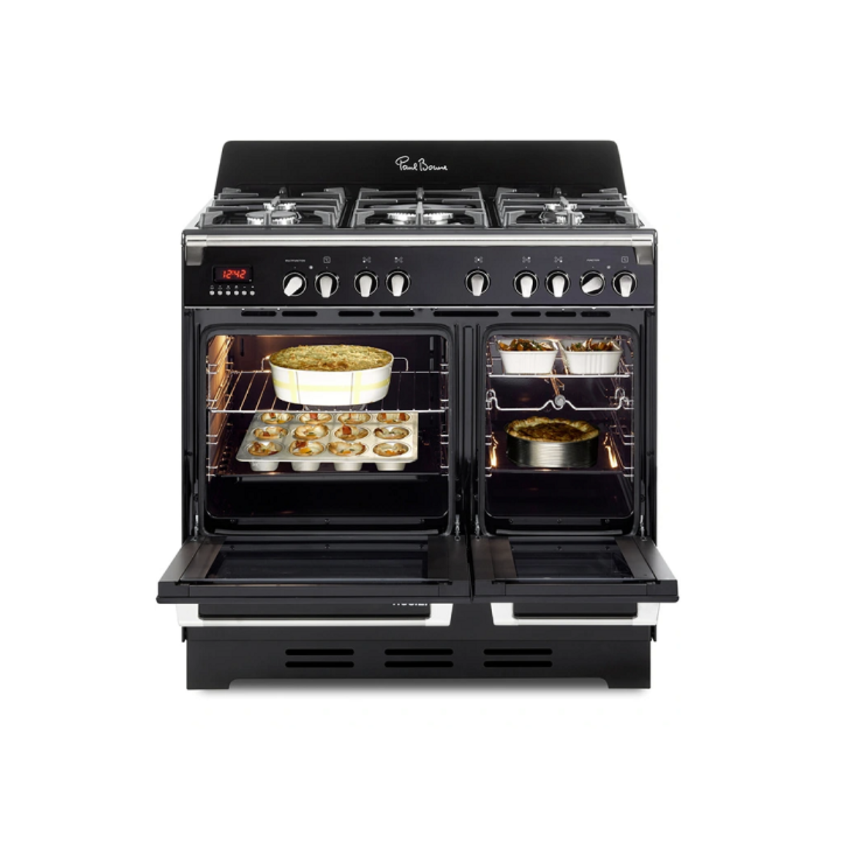 Bếp gas 5 vùng nấu kết hợp 2 lò nướng Rosières RGM95D2SB