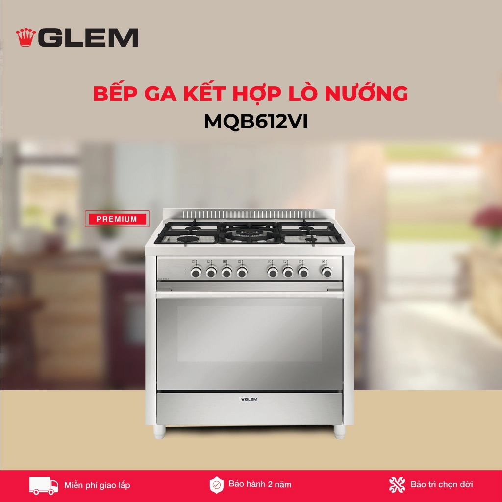 Bếp ga kết hợp lò nướng GLEM 90cm