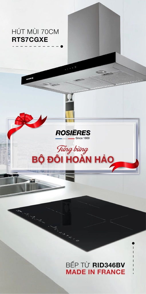 Hút mùi ống khói Rosieres RTS7CGXE
