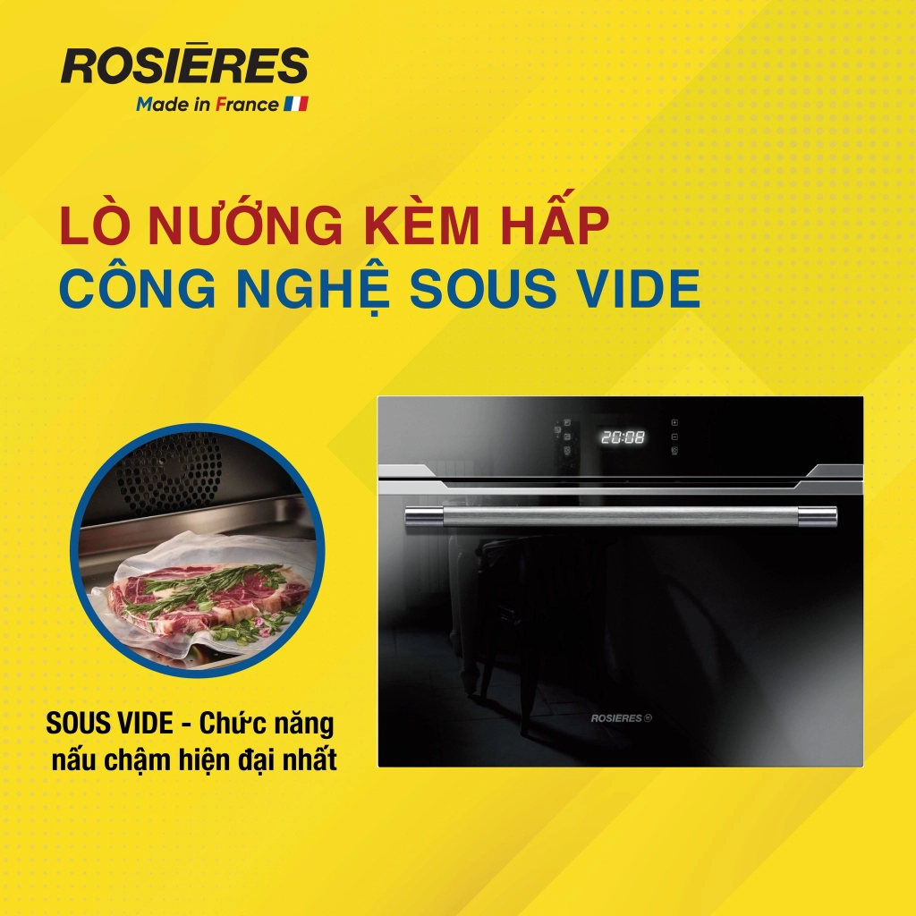 Lò nướng kết hợp hấp combi Rosieres RFVS580X