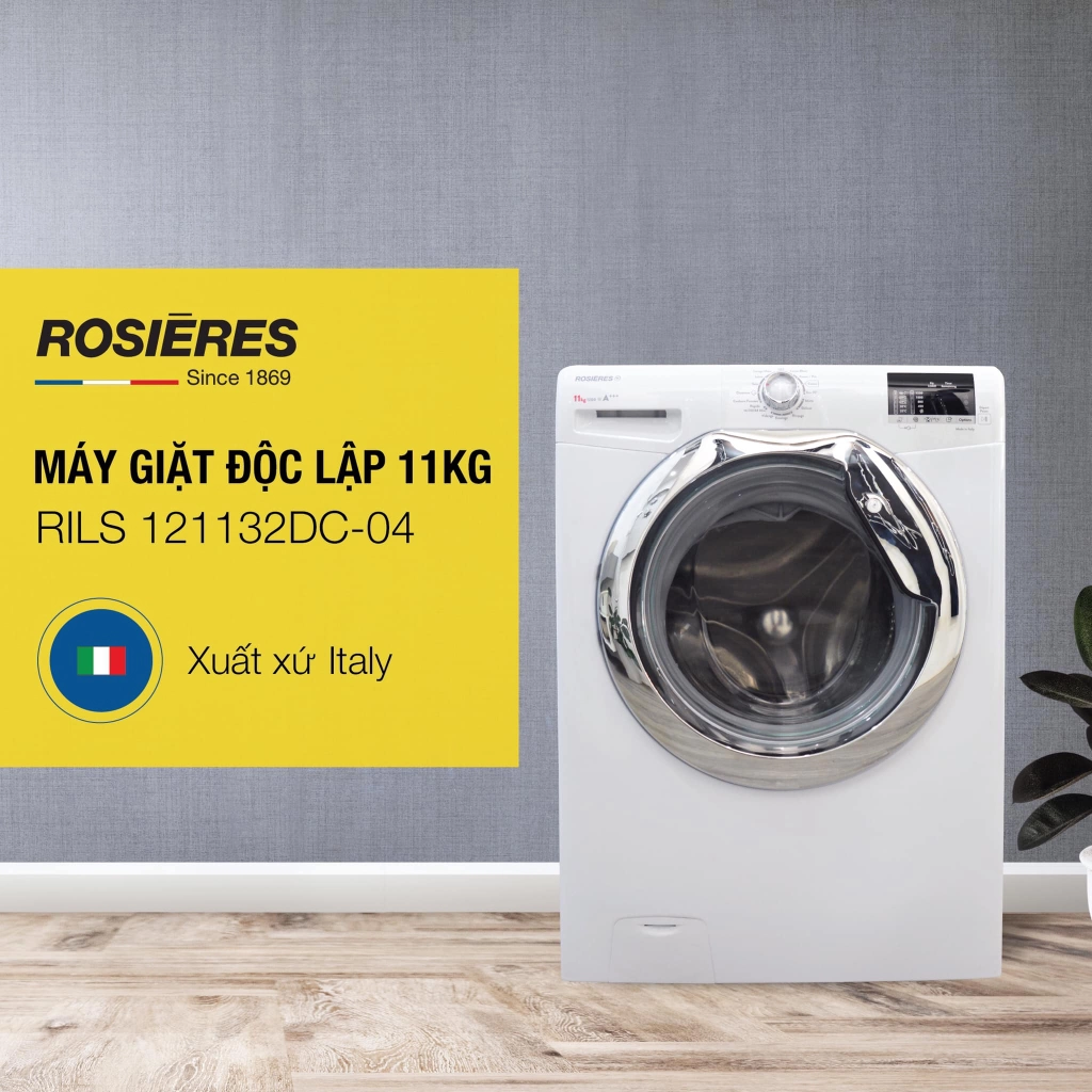 Máy giặt Rosieres độc lập 11kg RILS 121132DC-04