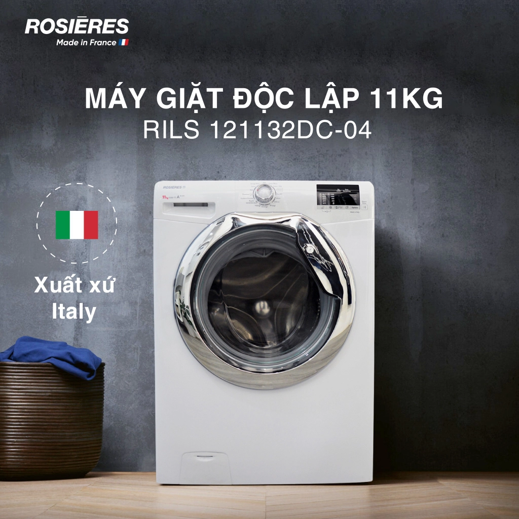 Máy giặt Rosieres độc lập 11kg RILS 121132DC-04
