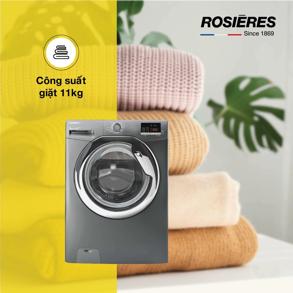 Máy giặt Rosieres độc lập 11 kg RILS 121132DCR-04
