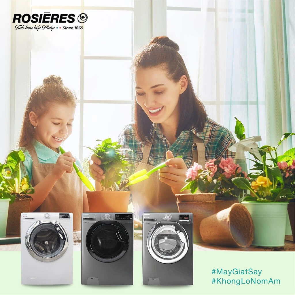 Máy giặt sấy kết hợp Rosieres 11kg RILSW4117TAHBR-4