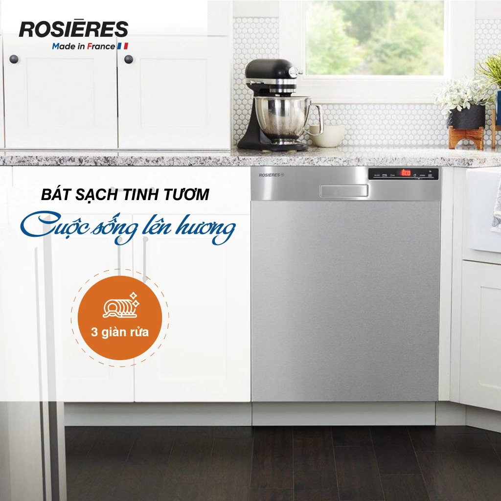 Máy rửa chén bát bán âm Rosieres 16 bộ RDSN 2D622PX-47E