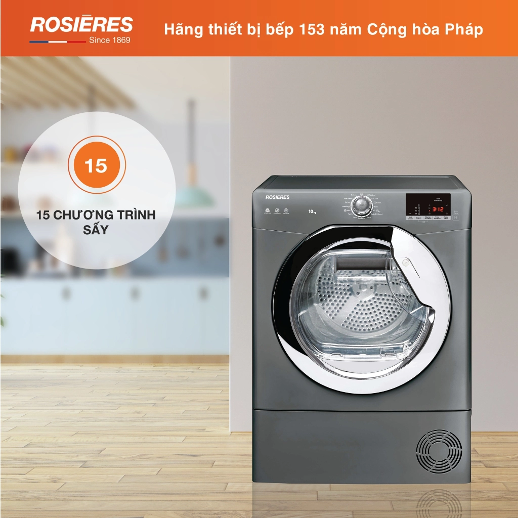 Máy sấy Rosieres độc lập 10kg RILSC10DGR-04