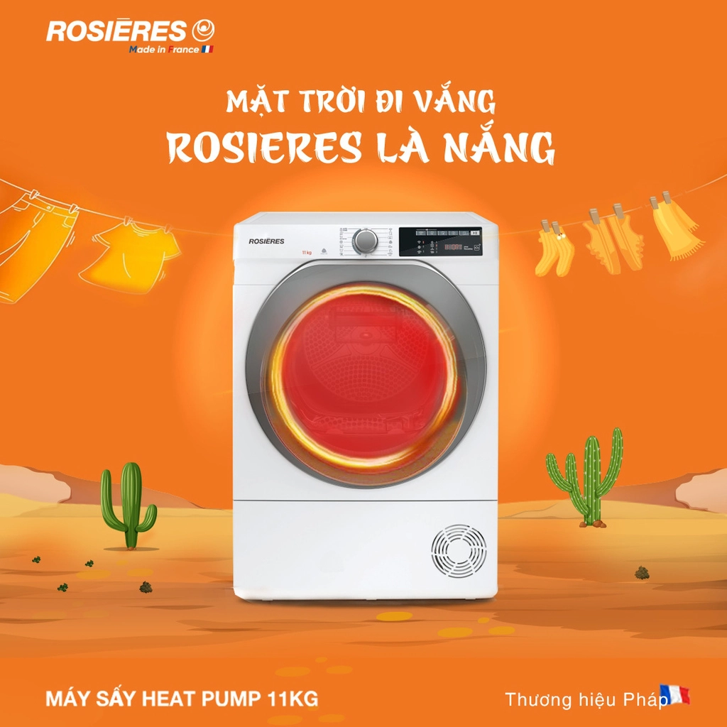 Máy sấy Rosieres Heat Pump 11kg RILSEH11A2TCBE04