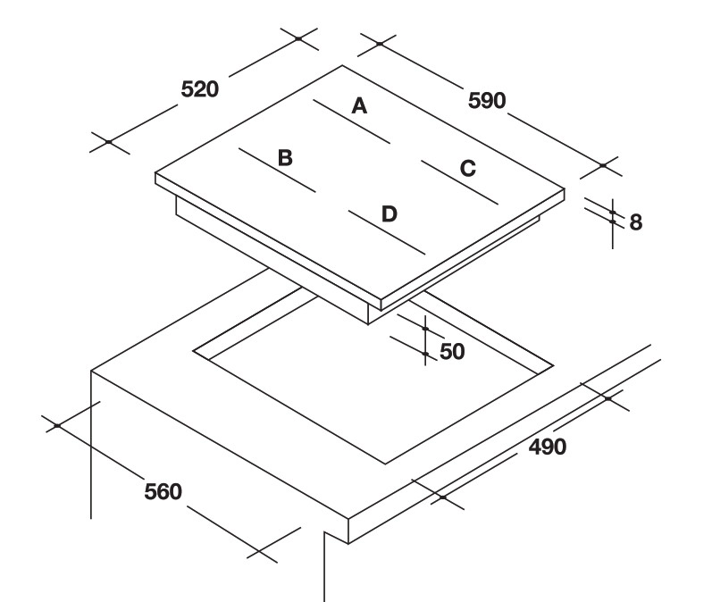 Bếp từ Rosieres RES6D