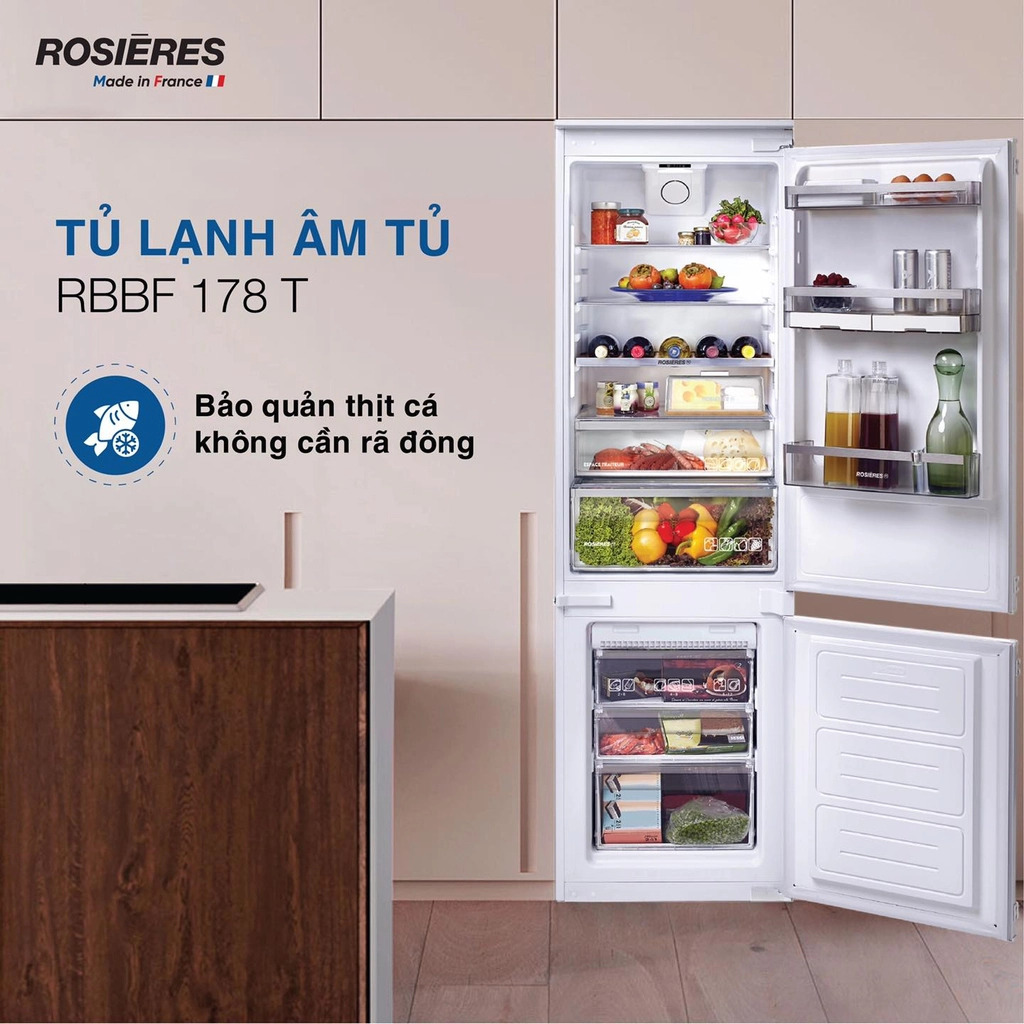 Tủ lạnh Rosieres 240 lít RBBF178T