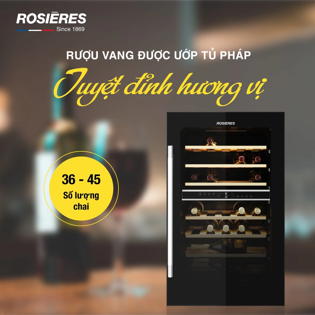 Tủ ướp rượu vang 36 chai RWC154DE