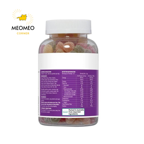 Kẹo dẻo Gummy Omega-3 Healthy Care cho bé trên 2 tuổi bé thông minh, phát triển trí não 250 viên