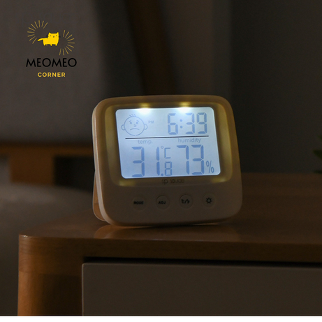 Nhiệt ẩm kế điện tử đo nhiệt độ, độ ẩm phòng 3 trong 1 có đèn ban đêm