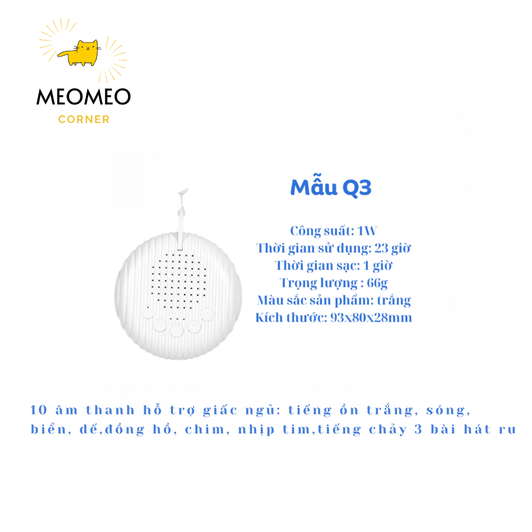 Máy Tạo Tiếng Ồn Trắng Có Tiếng Shù (White Noise: Giúp bé ngủ ngon, sâu giấc)