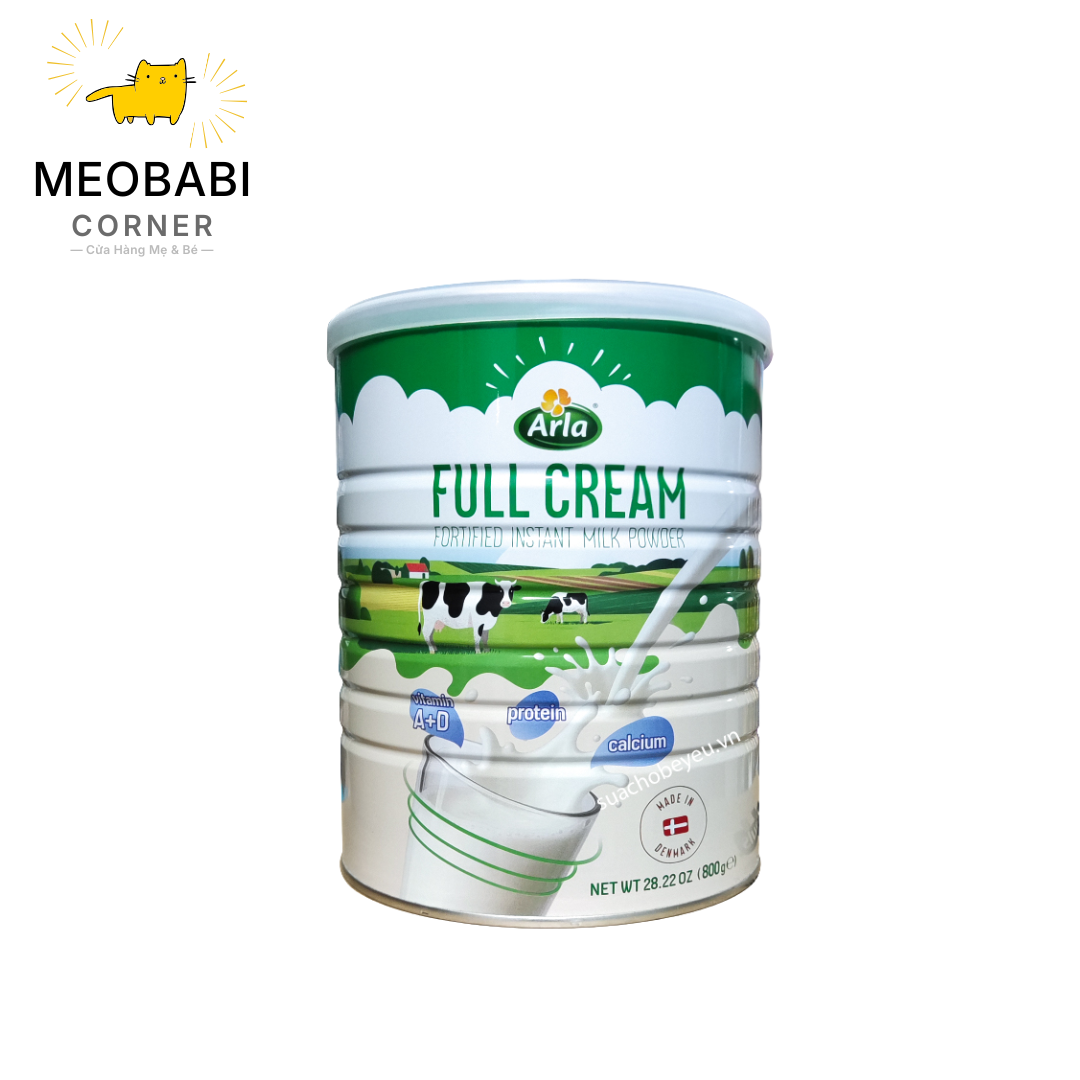 Sữa bột nguyên kem Arla cho bé từ 1 tuổi và cả gia đình lon 800gr